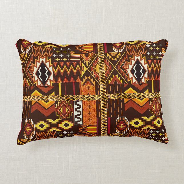 Coussins Décoratifs Élégance afrocentrique : Motif géométrique (Créateur téléchargé)