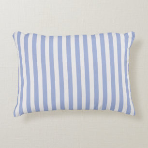Coussins Décoratifs Élégance Côtière Classe Rayures Bleu Clair Blanc