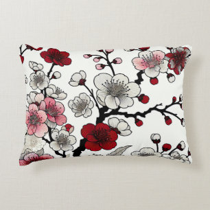Coussins Décoratifs Élégance de la fleur de Crimson - Flore d'inspirat