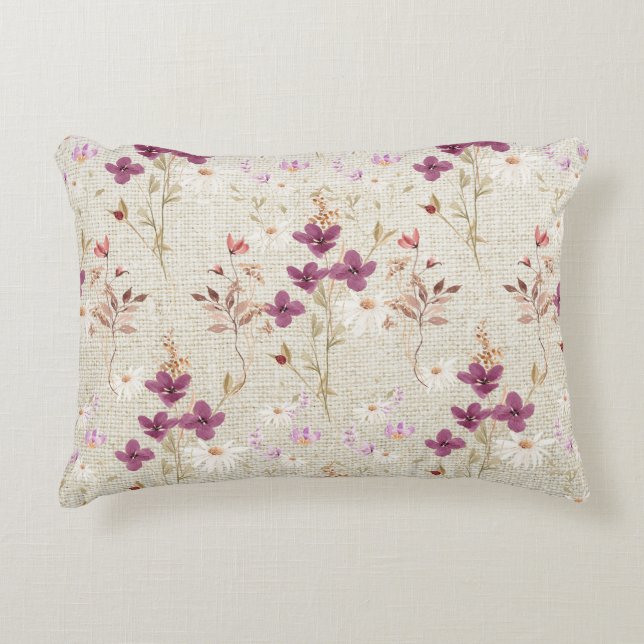 Coussins Décoratifs Élégance florale rustique moderne (Devant)