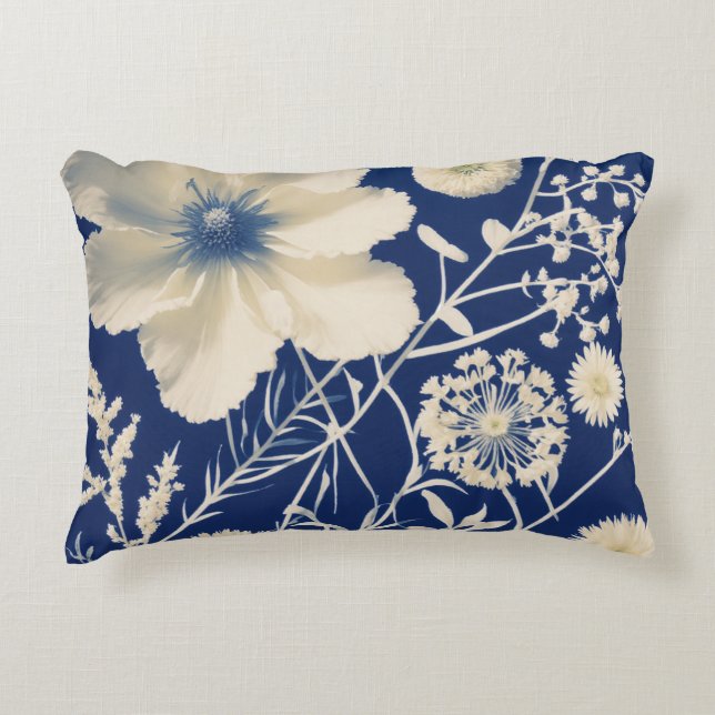 Coussins Décoratifs Élégance florissante : Oreiller à lancer floral (Devant)