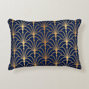 Coussins Décoratifs Elégance orientale : Motif de ventilateur d'or