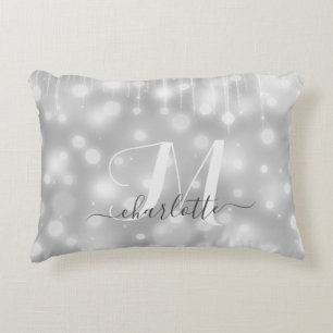 Coussins Décoratifs Elegant and Glitzy Gray/Grey Sparkle
