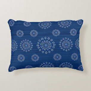 Coussins Décoratifs Elégant bleu Sunmica Texture avec motif floral