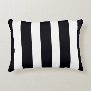 Coussins Décoratifs Élégant chic classique noir et blanc rayé