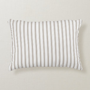 Coussins Décoratifs Élégant Classé Rustique Beige Français Ticking Str
