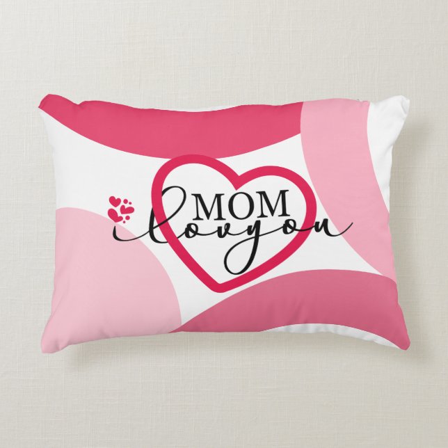 Coussins Décoratifs Elegant design texte Maman I Love You With Heart (Devant)
