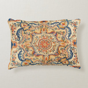 Coussins Décoratifs Élégant italien Vintage baroque bleu orange