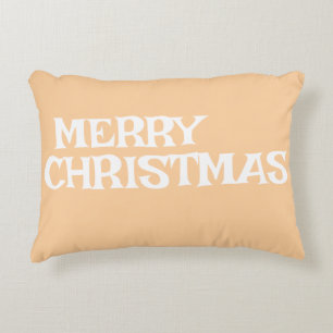 COUSSINS DÉCORATIFS ÉLÉGANT MODERNE ÉLÉGANT JOYEUX NOËL COULEUR PÊCHE