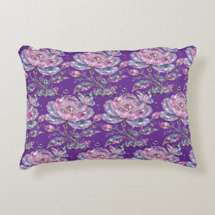 Coussins Décoratifs Élégant motif botanique rose poudré