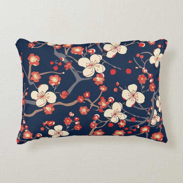 Coussins Décoratifs Élégant Motif sans couture en fleur de cerisier (1 (Devant)