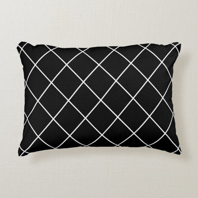 Coussins Décoratifs Élégant noir et blanc (Devant)
