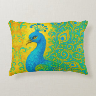 Coussins Décoratifs Elégant Peacock Turquoise Décoratif