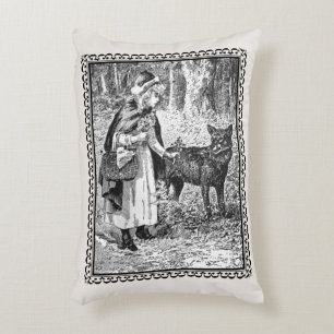 Coussins Décoratifs Élégant Vintage Rouge équitation Hood Panier Bois