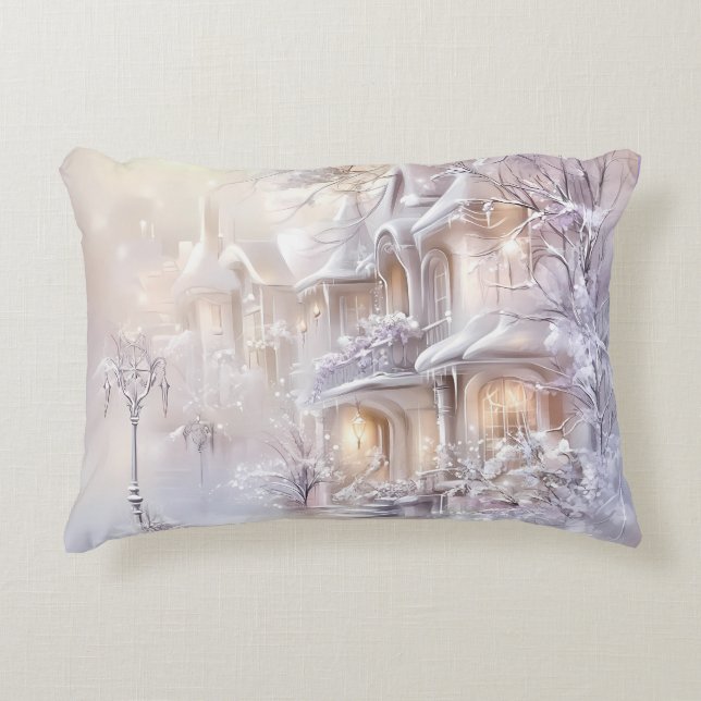 Coussins Décoratifs Elegant White Christmas Accent Pillow (Devant)