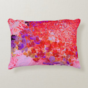 Coussins Décoratifs Élégante Hydrangea Limelight Violette et Orange