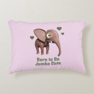 Coussins Décoratifs Éléphant de bébé mignon personnalisé né pour être