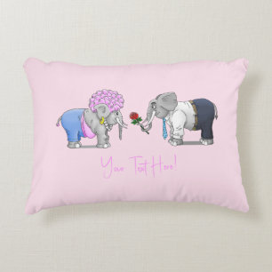 Coussins Décoratifs Éléphants Joyeuse Saint-Valentin