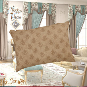 Coussins Décoratifs Emblème Orné Classique Taupe Brown Lin