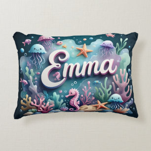 Coussins Décoratifs Emma Nom Océan Thème Décoratif Mer Vie
