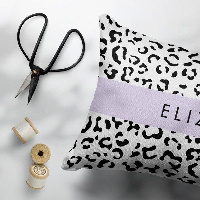 Coussins Décoratifs Empreinte de léopard, Spots, Noir Et Blanc, Votre  (Créateur téléchargé)