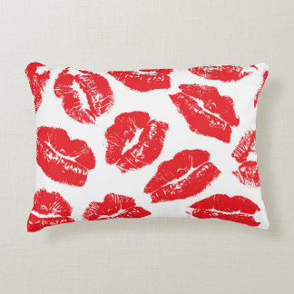 Coussins Décoratifs Empreinte Kiss Lèvres rouges : Vintage sans fil