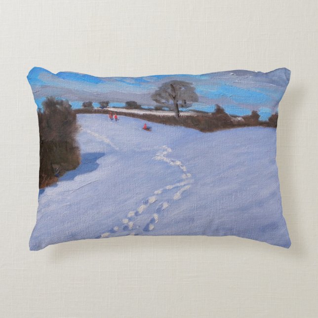 Coussins Décoratifs Empreintes de pas dans la neige 2009 (Devant)