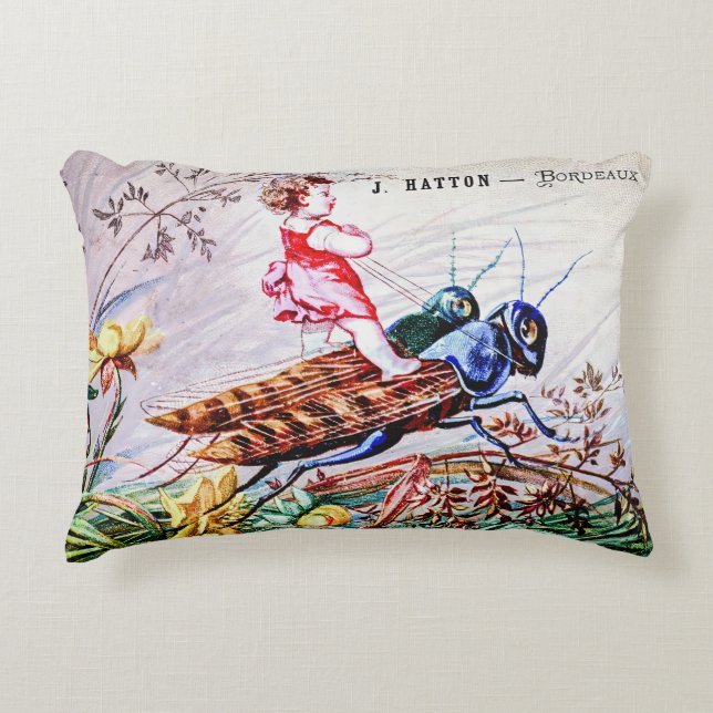 Coussins Décoratifs Enfants Riding Grasshoppers (Devant)