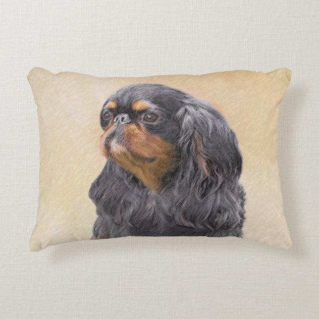 Coussins Décoratifs English Toy Spaniel Peinture Animal Art original (Devant)