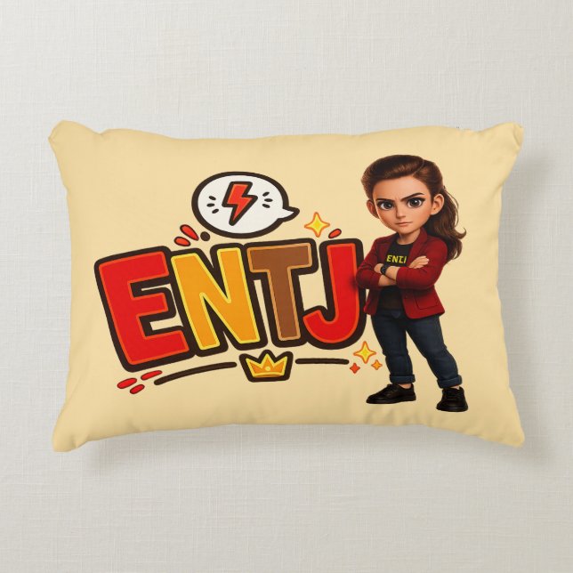 Coussins Décoratifs ENTJ — A Conquistadora Visionária (Devant)