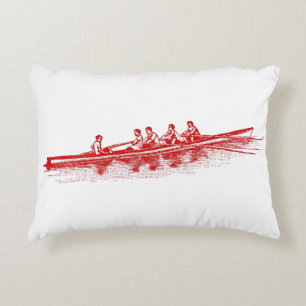 Coussins Décoratifs Équipe de rameurs d'aviron rouge Sports nautiques