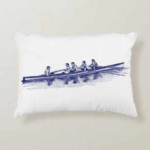 Coussins Décoratifs Équipe de sports nautiques Blue Rowing Rowers