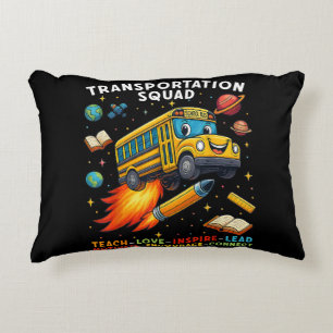 Coussins Décoratifs Équipe de transport Conducteur de bus scolaire drô