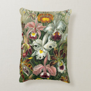 Coussins Décoratifs Ernst Haeckel Orchidées, Fleurs Vintage de la Forê
