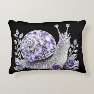 Coussins Décoratifs Escargot de cristal violet argenté