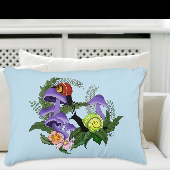 Coussins Décoratifs Escargots cubains champignons violets (Créateur téléchargé)