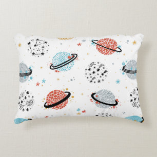 Coussins Décoratifs Espace vintage Motif sans couture avec Saturne de