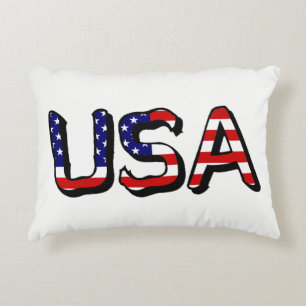 Coussins Décoratifs États-Unis superposés sur le drapeau américain