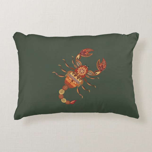 Coussins Décoratifs Ethnic Floral Scorpion (Devant)
