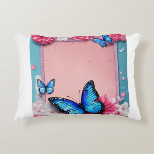 Coussins Décoratifs Étincelle & Brillance : Jolie en Rose & Bleu pour