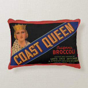 Coussins Décoratifs étiquette de caisse de la Reine-Coeur des années 1
