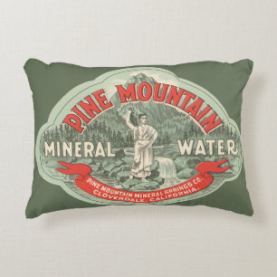 Coussins Décoratifs Étiquette de produit vintage, Eau minérale de Pine