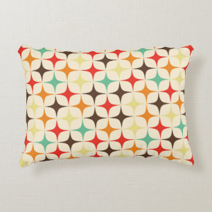 Coussins Décoratifs Étoiles colorées Motif géométrique rétro