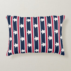 Coussins Décoratifs Étoiles et rayures patriotiques amusantes et fanta