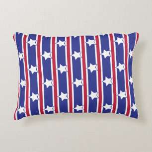 Coussins Décoratifs Étoiles et rayures patriotiques amusantes et fanta