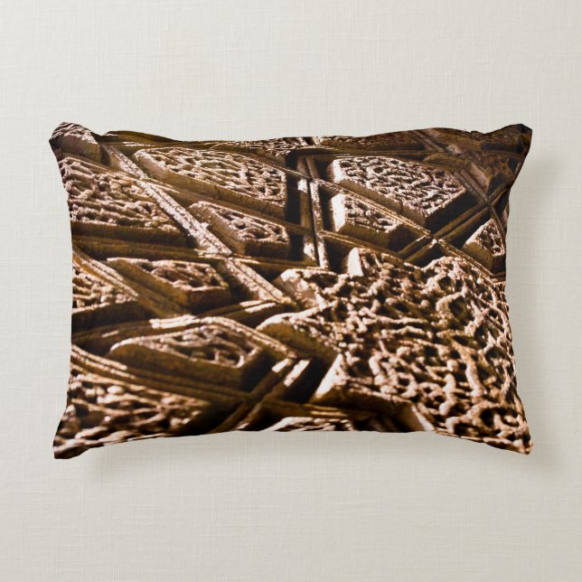 Coussins Décoratifs Étoiles Marron Terreux Neutres (Devant)