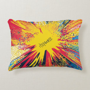 Coussins Décoratifs Explosion d'art pop de style comique (3)