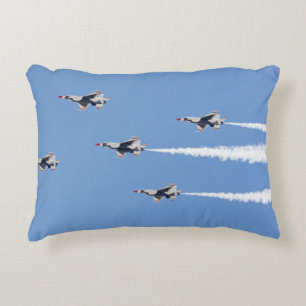 Coussins Décoratifs F-16 Thunderbirds volant en formation à cinq carte