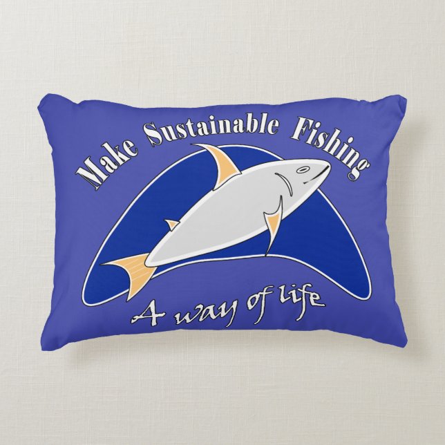 Coussins Décoratifs Faire de la pêche durable un mode de vie   (Devant)