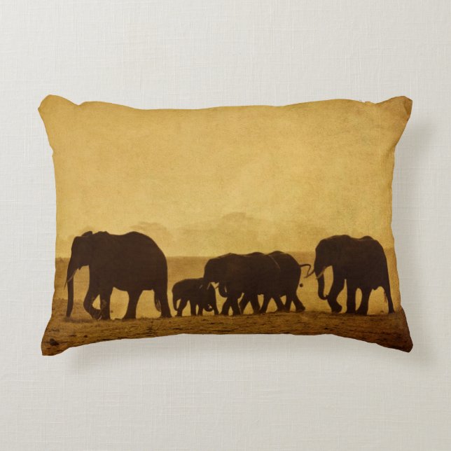 Coussins Décoratifs Famille d'éléphant (Devant)